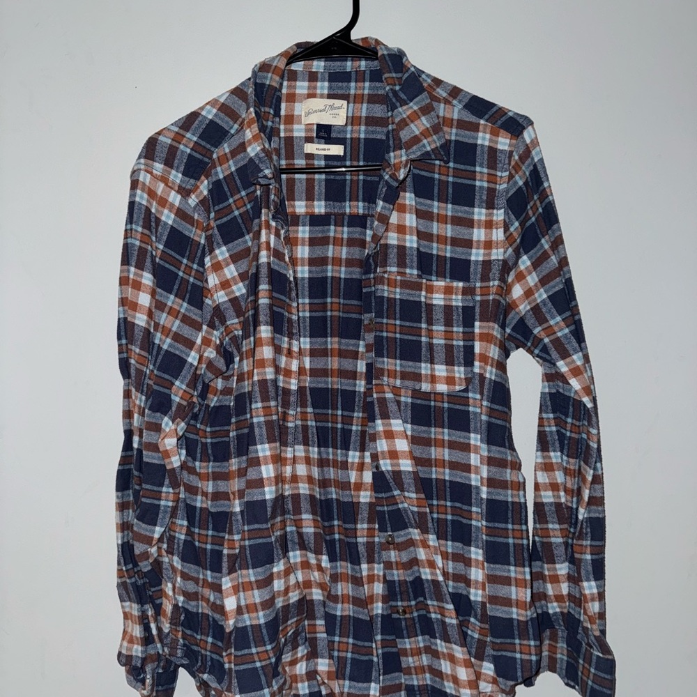 Plaid Button-Up Shirt